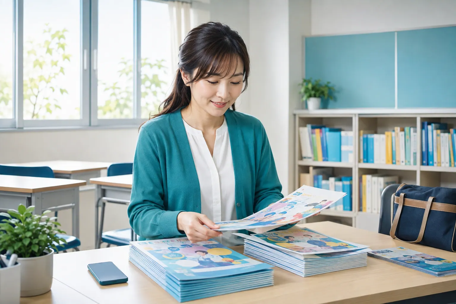 学習塾・教室で募集案内を準備する活用イメージ